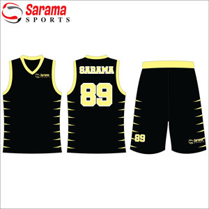 Juegos de uniformes de baloncesto Uniformes de baloncesto Jersey Guangzhou Ropa Fábrica Impresión por sublimación completa, - Product Image 1