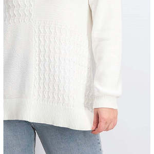 Cardigan Vintage da Donna Karen Scott in Cotone a Maglia Mista, Design Traspirante con Motivo a Trecce, Maglione Bianco alla Moda per l'Inverno, Taglia XS - Product Image 3