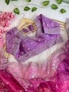 Qualité supérieure Saree Love Designer tenue indienne doux Organza soie Saree broderie lourde travail Design moderne vente chaude - Product Image 2