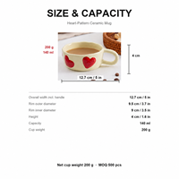 Tasse à café en céramique à motif cœur, tasse en porcelaine avec poignée, style coréen, vaisselle pour la maison, le bureau, cadeau