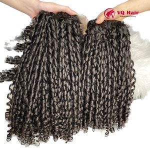 Extensions de Cheveux Humains Naturels de Luxe Pixie Bouclés de Meilleure Qualité, Style Double Dessiné Vietnamien Brut 100% pour Femmes Noires du Vietnam - Product Image 2