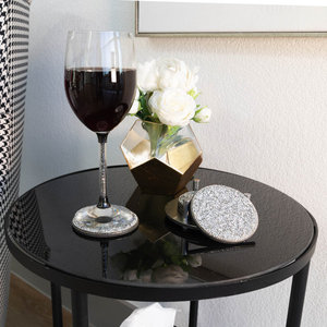 Dessous de verre en métal personnalisé pour dessus de table aspect noyer Premium et durable pour accessoires de cuisine, hôtels de ferme et villas - Product Image 2