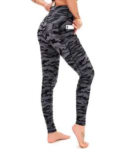 Mallas de yoga transpirables de secado rápido personalizadas, mallas deportivas de compresión para correr para mujer, mallas de yoga sin costuras de moda de cintura alta - Product Image 4