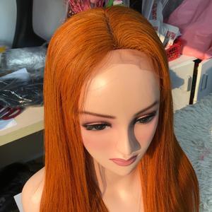 Peluca recta de capa de color de alta calidad para encaje transparente HD completo para cabello humano Remy 180% densidad de longitud larga - Product Image 2