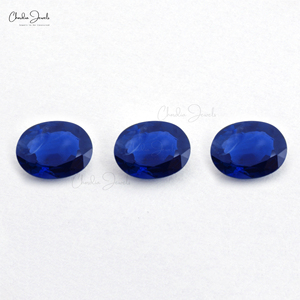 Fournisseur vérifié de l'Inde Pierre naturelle Saphir bleu 8X6MM Coupe ovale Facettes pierres précieuses en vrac Calibré Lot Prix de gros - Product Image 4