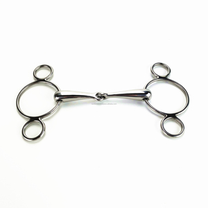 Mèche hollandaise à deux anneaux arc-en-ciel avec losange en cuivre produit équestre coloré - Product Image 5