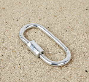 <b>925</b> <b>Sterling</b> <b>Silver</b> Gold Plated Rhodium Plated Carabiner Lock Charms Nickel-Free for Men & Women - Product Image 3