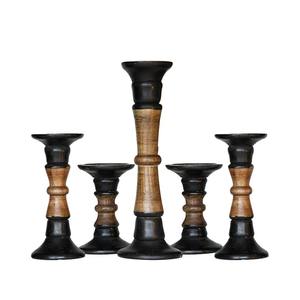 Candelero de Madera de Última Generación con Madera de Primera Calidad, Diseño Antiguo, Alto, Elaborado para Decorar Cualquier Casa de Campo o Rural - Product Image 1