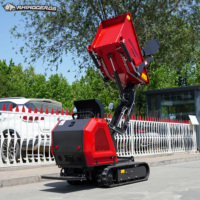 Mini-dumper sur chenilles Rhinoceros XN800, benne de 260 litres, basculement hydraulique, certifié CE, prix distributeur pour chantier d'excavation