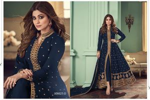 Best Selling Traditional Indian Style Georgette Anarkali <b>Long</b> Gown With Designer Dupatta for Women Beautiful Party Wear <b>Dress</b> - Product Image 4