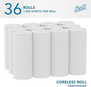 Papel Higiénico Scott Essential sin Núcleo, 1000 Hojas, 2 Capas, 36 Rollos/Caja (04007) - Product Image 5