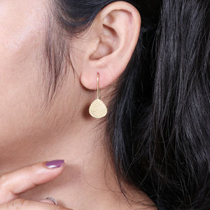 Pendientes colgantes de joyería fina de diseño único, Plata de Ley 925, chapado en oro de 18 quilates, exquisita colección de bodas para regalo de mujer y niña - Product Image 3