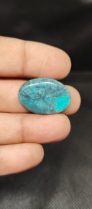 Cristal de turquoise tibétain 100% naturel, fabrication artisanale de bijoux, cabochon - Product Image 5