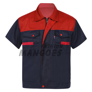 Uniforme de mécanicien automobile pour adultes, unisexe, couleur et logo personnalisés, polyester, coton, nylon, manches courtes, col rabattu, travail embossé - Product Image 6