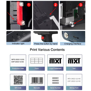 Impresora de Inyección de Tinta Estática Portátil de 12,7 mm y 25,4 mm para Plástico, Madera, Metal, Material de Embalaje, Nueva Llegada de Venta del Fabricante - Product Image 2