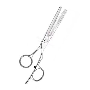 OEM Custom Stainless Steel <b>Hair</b> <b>Thinning</b> <b>Scissors</b> Right-Handed Barber Tools 32 Teeth Sharp Polished Fixed Finger Rest for - Product Image 5