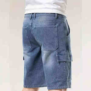 กางเกงขาสั้นผ้ายีนส์สำหรับผู้ชายกางเกงขาสั้นผ้ายีนส์สไตล์ลำลองแนวสตรีทแบบคลาสสิกใหม่สำหรับฤดูร้อน - Product Image 2