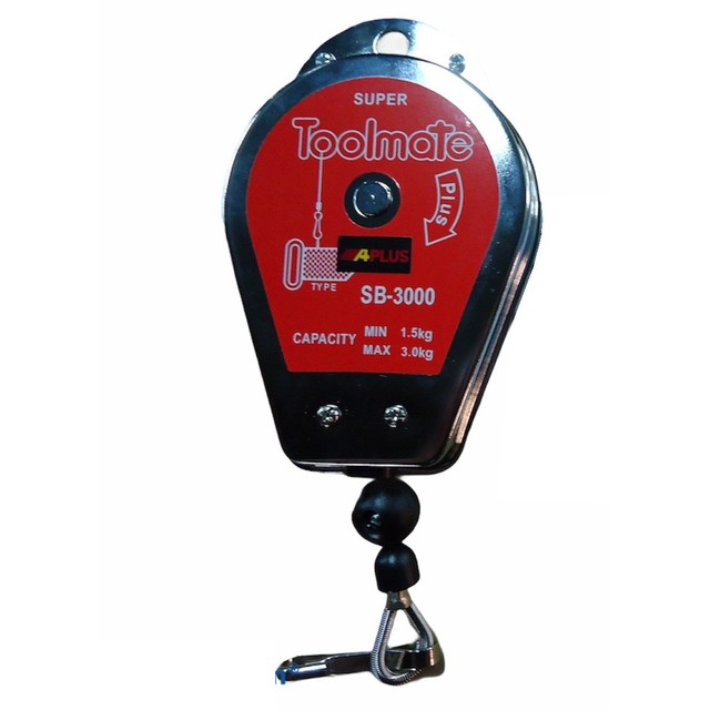 APLUS GYS-SB-3000 Industrial OEM Spring Balancer Weight 0.76kg Travel 1.5M Rope Option Dia 3.2mm 1 Year Warranty Made Taiwan