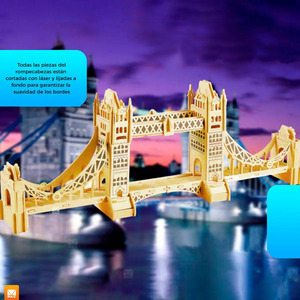 Rompe-casse-couilles 3D en bois MDF, décoration Pont de la Tour de Londres - Couleurs assorties - Product Image 2