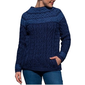 Meilleure vente Pull en tricot à col rond pour hommes Sweat-shirt surdimensionné décontracté Pull en tricot torsadé d'hiver au prix d'usine - Product Image 1