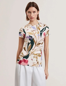 Camiseta de Verano Holgada y Ecológica para Mujer PL-PINK con Diseño Estampado - Product Image 1