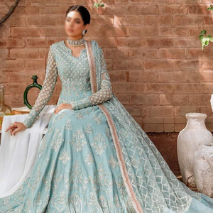 OEM Service Fabricants Pakistanais Nouveau Design Haute Qualité Manches Longues Indien Pakistanais Rouge Lehenga Choli Robe de Mariée de Mariage - Product Image 1