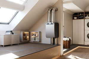 Ventilador de Recuperación de Calor de Contracorriente de Alta Eficiencia de 375 M/h, Unidad HRV con Control Inteligente WiFi, Aplicación Móvil, A+ Hospital Flexible - Product Image 5