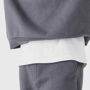 Survêtements Hip Hop surdimensionnés Logo personnalisé imprimé léger respirant 100% coton tissu hiver ensembles de gros - Product Image 6