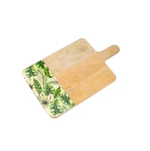 Tabla de cortar de bambú antigua de gama alta 2025 con mango de diseñador Bloque de corte de madera pulida - Product Image 1