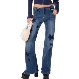 Gran oferta, pantalones vaqueros informales de verano para mujer de talla grande, transpirables y ligeros con diseño de sublimación frontal plano a la venta - Product Image 1