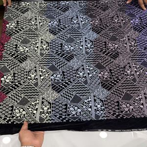 Tissu en velours brodé de qualité supérieure pour vêtements, décoration intérieure, ameublement et projets d'artisanat - Product Image 6