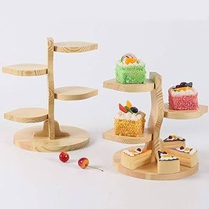 Soporte para pasteles de alta calidad hecho de madera con soporte de metal, utensilios de cocina, vajilla, uso para el hogar, hoteles, restaurantes, recién llegado - Product Image 2