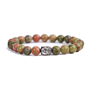High Quality Unakite <b>Beads</b> Buddha <b>Bracelet</b> Romantic Gift Fashion Charm Jewelry for <b>Men</b> Women Energy Meditation - Product Image 2