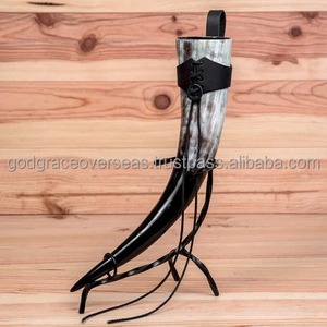 Chope à bière en corne de viking écologique de qualité supérieure, fabriquée à la main en matériaux organiques, grande taille, cadeau d'entreprise pour les bars et la maison - Product Image 5