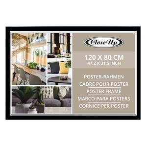Black Plastic <b>Poster</b> Frame 80 X 120 cm Size Elegant Design for Displaying Artwork or Photos - Product Image 2