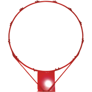 Panier de basket Stag Iconic rouge en alliage d'aluminium avec panneau arrière en verre trempé, design portable, hauteur réglable pour utilisation sur terrain - Product Image 1