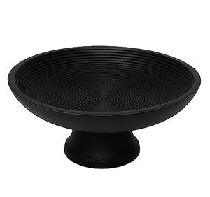 Bol à fruits et à salade en bois poli fait à la main, couleur noire, directement fabriqué en Inde - Product Image 1