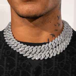 Comprar Iced 925 plata esterlina Moissanite diamante cubano enlace cadena lujo cuerpo joyería para boda compromiso aniversario fiesta - Product Image 2