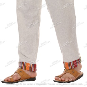 Conjunto de pijama de algodón 100% de diseño personalizado, ropa de dormir informal transpirable para hombre con bolsillo, pijamas informales con patrón tribal nepalí - Product Image 5