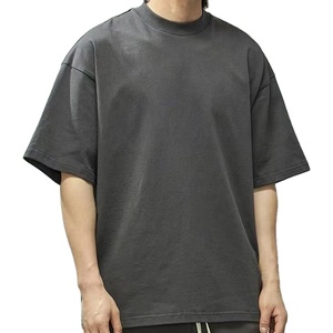 T-shirts pour hommes 100% coton 250 g/m², manches courtes, coupe ample, t-shirt décontracté uni, personnalisation du logo et de la création pour hommes - Product Image 4