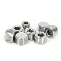 Bouchons de vidange de carter d'huile hydraulique mâles en acier inoxydable DIN 906 à filetage conique NPT BSPT avec embout hexagonal interne