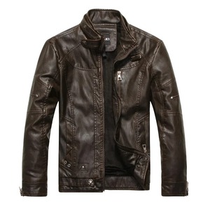 Chaqueta de Cuero Personalizada para Hombre 2025, Cuello Mao, Informal, Transpirable, de Secado Rápido, Diseño de Moda de Alta Calidad para Invierno - Product Image 1