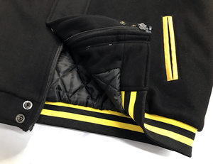Veste universitaire en cuir pour homme de haute qualité personnalisée, manches en cuir, motif de lettres brodées en laine, logo surdimensionné sur le devant pour l'hiver - Product Image 5