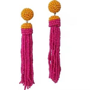 Pendientes de hilo coloridos para mujer, diseños personalizados para mujer, piezas de declaración ligeras y elegantes, excelentes artesanías de MD - Product Image 4