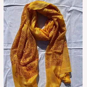 Bufandas de algodón con estampado de Om Mantra, bufanda para cubrir el cabello, gorra de playa, bufandas de algodón multicolores para hombres