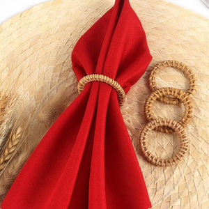 Vietnam gros rotin tissé décorer rond de serviette pour le dîner Table mariage ronds de serviette en gros couleur personnalisée - Product Image 5