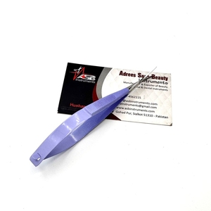 Pince à épiler à sourcils Ombre blanc violet avec logo personnalisé Ciseaux à sourcils à bouts pointus inclinés en acier durable Pince à épiler pratique - Product Image 5