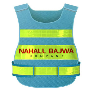 Chaleco de seguridad de malla de poliéster reflectante de alta visibilidad personalizable Chaleco de trabajo de seguridad fluorescente con flash LED con logotipo de NBC Producto OEM - Product Image 1