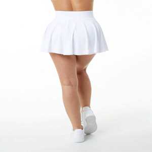 Falda Blanca de Cintura Alta de Algodón para Mujer, 100% Poliéster, Tejido de Punto Jersey, Forro de Compresión, Malla Transpirable, Precio Razonable, Servicio OEM - Product Image 3