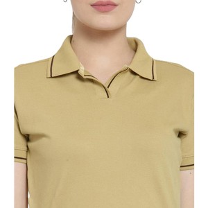 Marque privée surdimensionnée pour femmes pour polo confortable et respirant tricoté solide motif style décontracté - Product Image 4